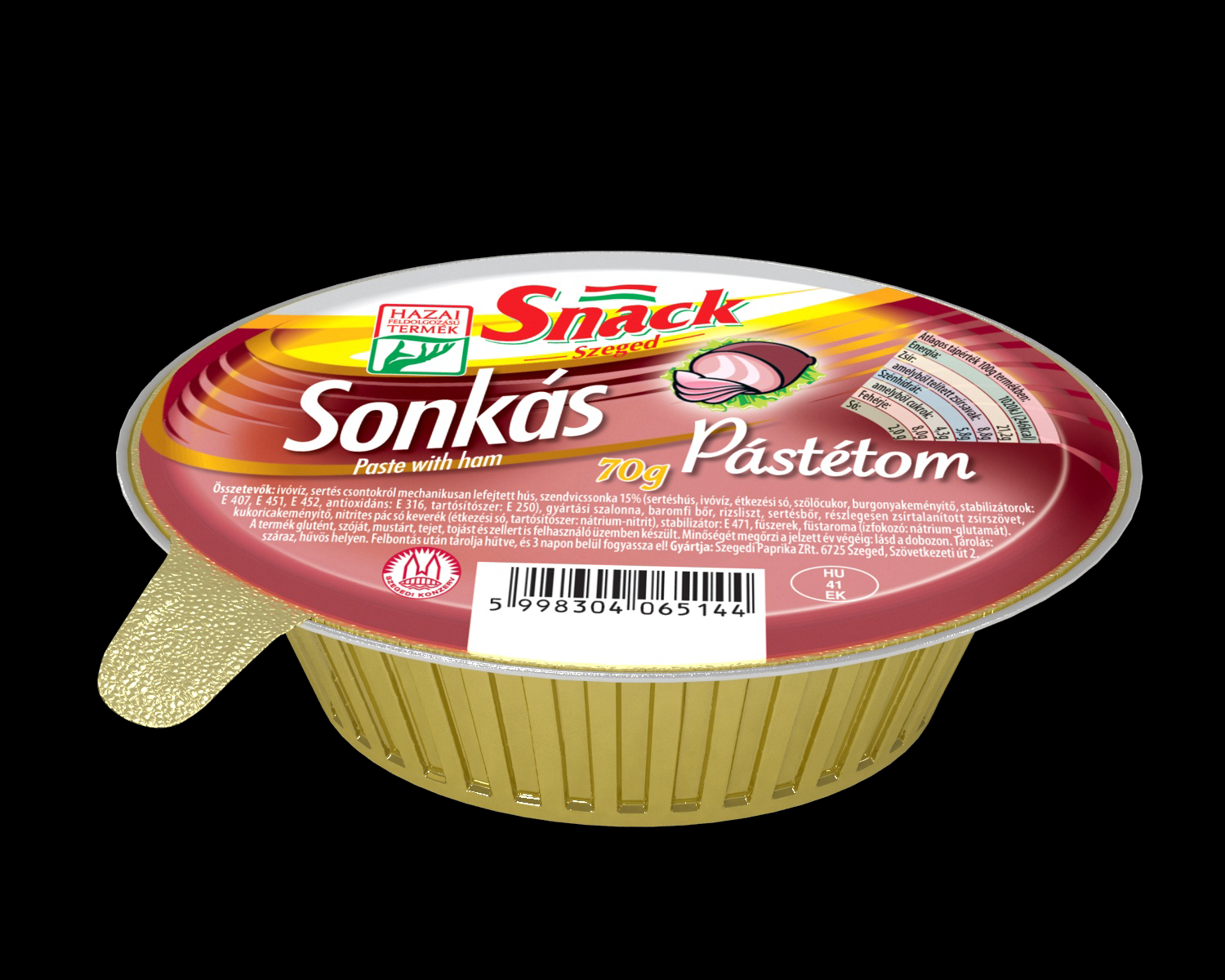 Snack Sonkás pástétom 75g